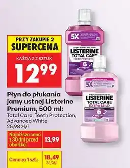 Biedronka Płyn do płukania jamy ustnej Listerine Premium , 500 ml oferta