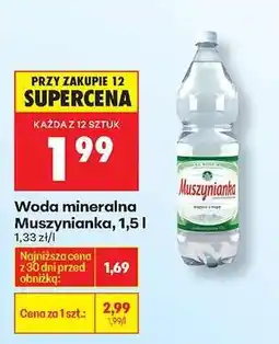 Biedronka Woda mineralna Muszynianka, 1,5 l oferta