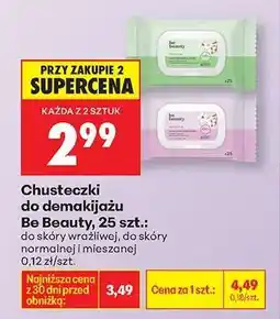 Biedronka Chusteczki do demakijażu Be Beauty, 25 szt oferta