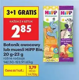 Biedronka Batonik owocowy lub muesli HiPP Bio, 20 g-23 g oferta