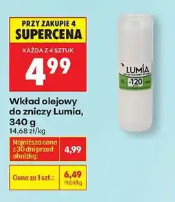 Biedronka Wkład olejowy do zniczy Lumia , 340 g oferta