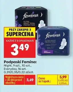 Biedronka Podpaski Femina oferta
