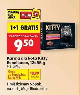 Biedronka Karma dla kota Kitty Excellence, 12x85 g oferta