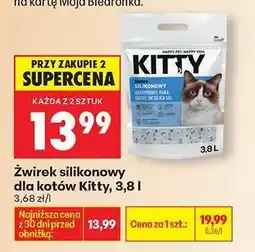 Biedronka Żwirek silikonowy dla kotów Kitty, 3,8 l oferta