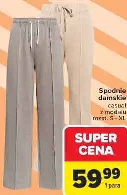 Carrefour Spodnie damskie casual dzianina s-xl oferta