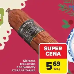 Carrefour Kiełbasa krakowska z karkonoszy Niebieszczańscy oferta