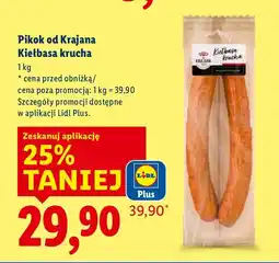 Lidl Kiełbasa krucha Pikok od Krajana oferta