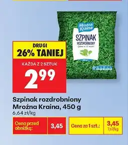 Biedronka Szpinak rozdrobniony oferta