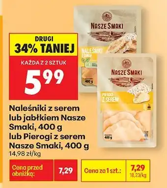 Biedronka Pierogi z serem Nasze Smaki oferta