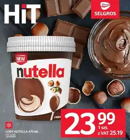Selgros Lody nutella oferta