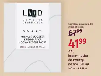 AA, krem-maska do twarzy, na noc