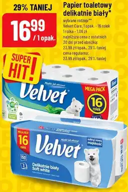 Polomarket Papier toaletowy Velvet delicatnie biały (16 rolek) oferta