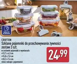 ALDI CROFTON Szklane pojemniki do przechowywania żywności, zestaw 3 szt oferta
