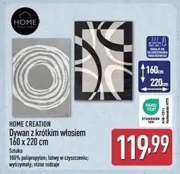 ALDI Dywan z krótkim włosiem 160 x 220 cm Home Creation oferta