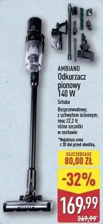 ALDI Odkurzacz pionowy 140w Ambiano oferta