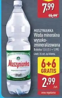 ALDI Woda niegazowana Muszynianka oferta