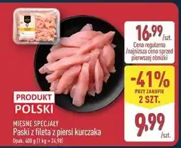 ALDI Paski z fileta piersi kurczaka Mięsne Specjały Zawsze Świeże (Aldi) oferta