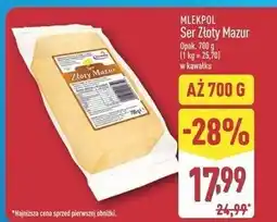 ALDI Ser złoty mazur Mlekpol oferta