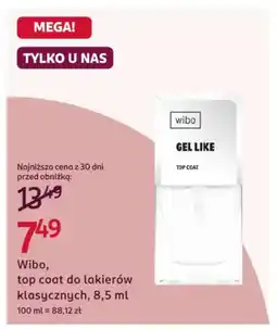 Rossmann Wibo, top coat do lakierów klasycznych oferta