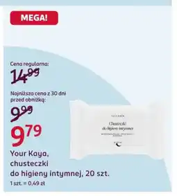Rossmann Your Kaya, chusteczki do higieny intymnej oferta