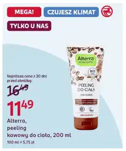 Rossmann Alterra, peeling kawowy do ciała oferta