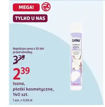 Rossmann Isana, płatki kosmetyczne oferta