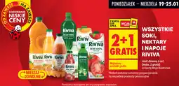 Biedronka Soki, nektary i napoje Riviva (różne rodzaje) oferta
