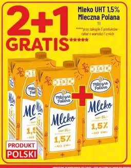 Polomarket Mleko UHT 1,5% Mleczna Polana oferta