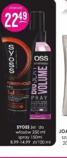 Jaśmin Syoss żel do włosów / spray oferta