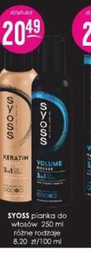 Jaśmin SYOSS pianka do włosów oferta