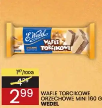 Wafelek Wafel Torcikowe Orzechowe Mini 160g oferta