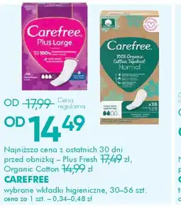 SuperPharm Carefree wkładki higieniczne oferta