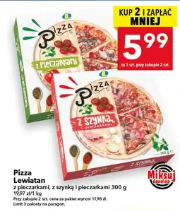 Lewiatan Pizza Lewiatan z pieczarkami, z szynką i pieczarkami oferta