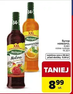 Carrefour Syrop HERBAPOL 0,68 l różne rodzaje oferta
