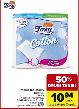 Carrefour Foxy Cotton Papier toaletowy oferta