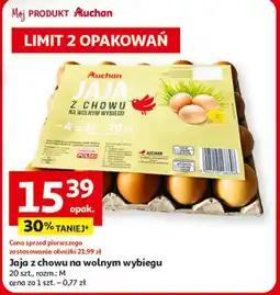 Auchan Jaja z chowu na wolnym wybiegu (20 szt., rozmiar M) oferta