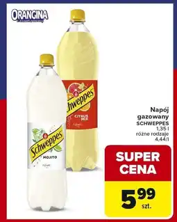 Carrefour Napój gazowany SCHWEPPES 1,35 l różne rodzaje oferta