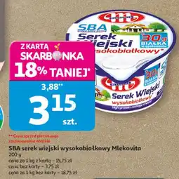 Auchan SBA serek wiejski wysokobiałkowy Mlekovita oferta