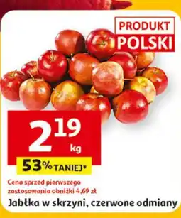 Auchan Jabłka w skrzyni, czerwone odmiany oferta