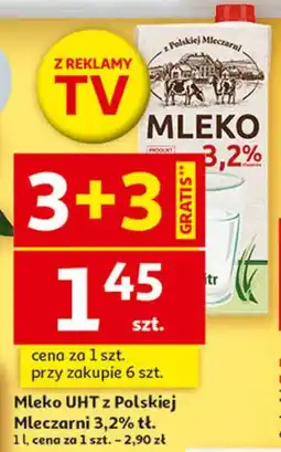 Auchan Mleko UHT 3,2% Polskiej Mleczarni oferta