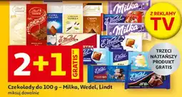 Auchan Czekolady do 100 g – Milka, Wedel, Lindt oferta