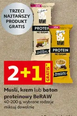 Auchan Musli, krem lub baton proteinowy BeRAW (różne rodzaje) oferta