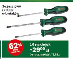 Auchan 3-częściowy zestaw wkrętaków oferta