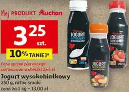 Auchan Jogurt wysokobiałkowy (truskawka, malina) oferta