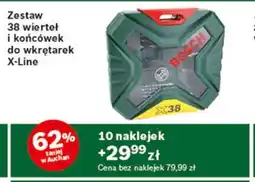 Auchan Zestaw 38 wierteł i końcówek do wkrętarek X-Line oferta