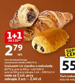 Auchan Croissant lub ciastko z czekoladą oferta