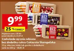 Auchan Czekolada ręcznie robiona bez dodatku cukru Cukiernia Staropolska oferta