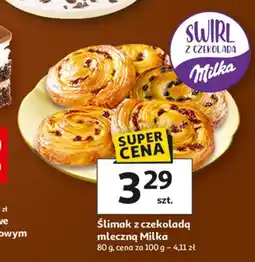 Auchan Ślimak z czekoladą mleczną Milka oferta