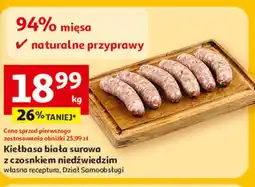 Auchan Kiełbasa biała surowa z czosnkiem niedźwiedzim oferta