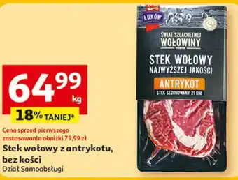 Auchan Stek wołowy z antrykotu, bez kości oferta